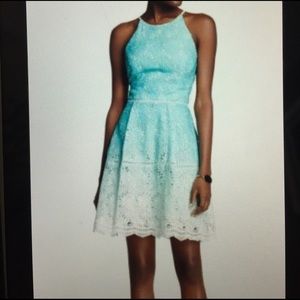 Adelyn Rae new seafoam dip dye lace dress